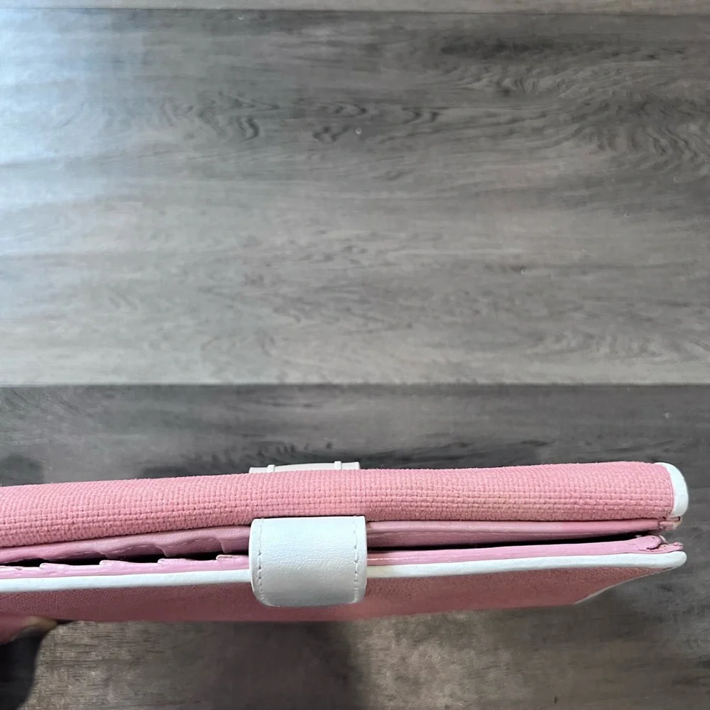 Vintage Dior Pink and White wallet with Buckle